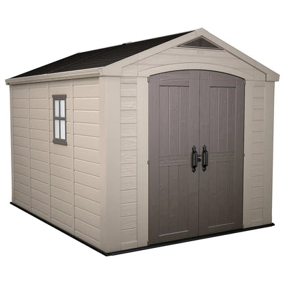 Keter 8’x11′ Factor Heavy Duty Plastic Garden Shed – Beige