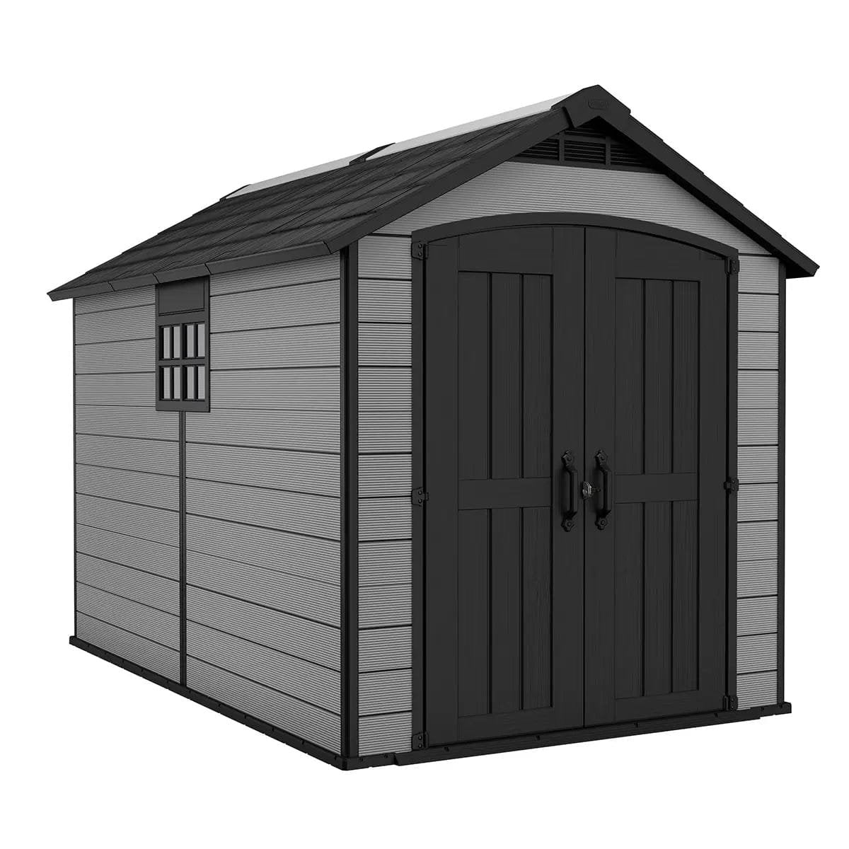Keter 7.5’x11′ Premier Heavy Duty Plastic Shed – Grey