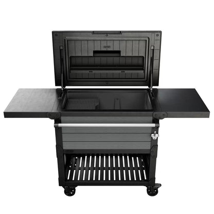 Keter 85 Litre Patio Cooler and Beverage Cart – Ashwood