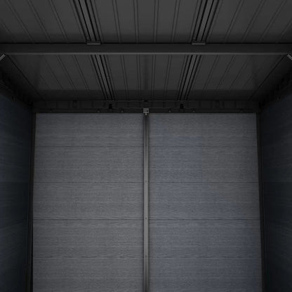 Keter Artisan 7×11 ft Pent Dark-Grey Plastic 2 door Shed with floor & 1 window