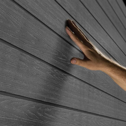 Keter 9’x 7′ Cortina Heavy Duty Plastic Pent Shed – Dark Grey
