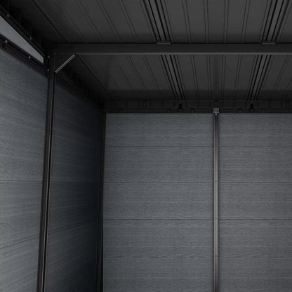 Keter 11’x7.5′ Newton Plus Side Entry Plastic Shed – Dark Grey