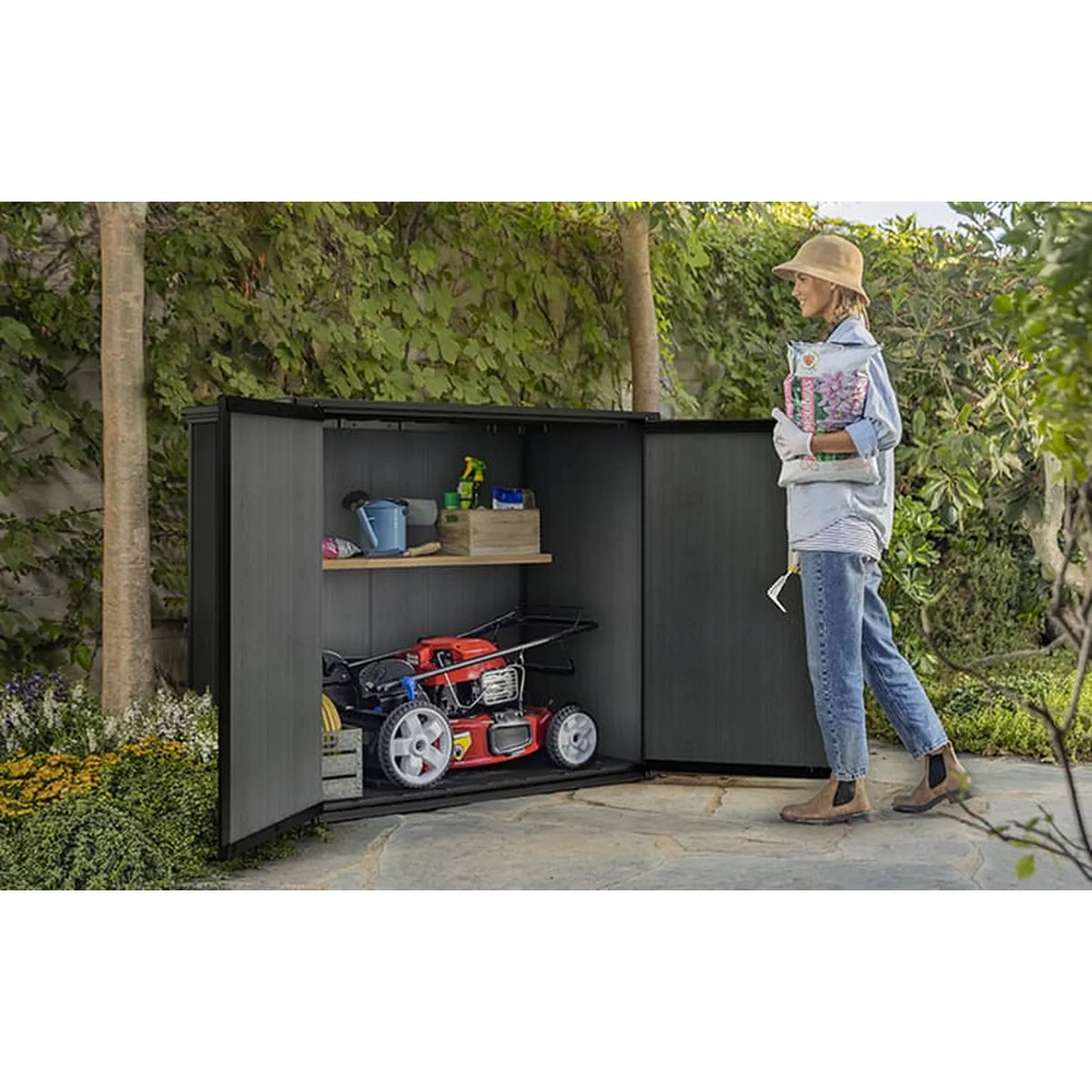 Keter Cortina Bella 4′ x 2′ Plastic Vertical Storage Shed