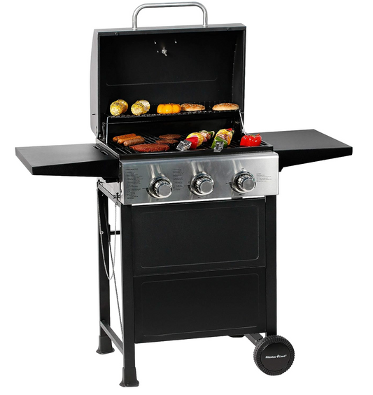 MASTER COOK 3 Burner BBQ Propane Gas Grill