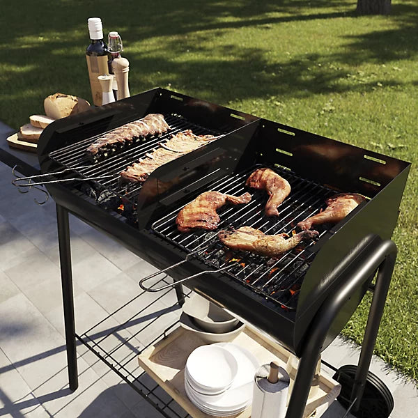 GoodHome Pondera Black Charcoal BBQ 370 x 395mm
