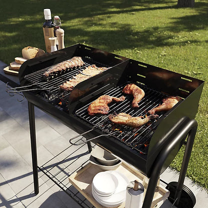 GoodHome Pondera Black Charcoal BBQ 370 x 395mm