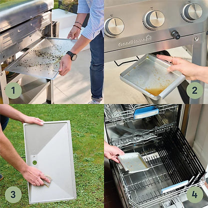 GoodHome Powell 4 burner Gas BBQ, White
