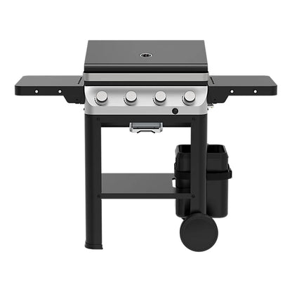 GoodHome Powell Black 4 burner Gas BBQ