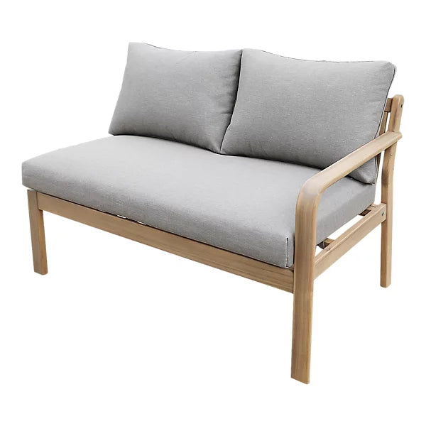 GoodHome Riveo Natural 5 Seater Modular corner Garden furniture set