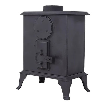 5KW Cast Iron Eco Design Stove MultiFuel Wood Burning Stove Fireplace with H 32cm Metal Stove Pipe