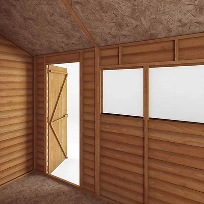 Mercia Overlap 8×6 ft Reverse apex Wooden Shed with floor & 2 windows