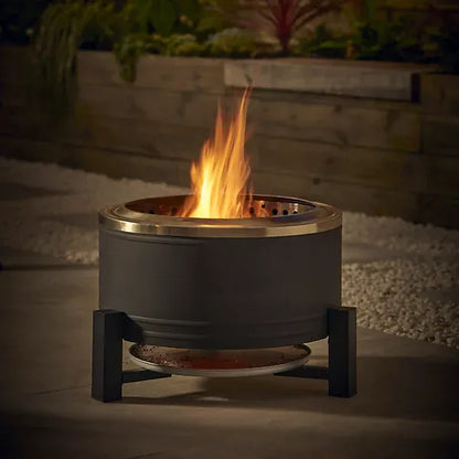 Low smoke Steel Matt Black Firepit