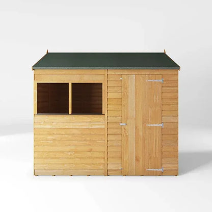 Mercia Overlap 8×6 ft Reverse apex Wooden Shed with floor & 2 windows