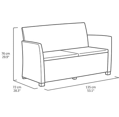 Keter Mia Graphite Plastic 4 seater Coffee set