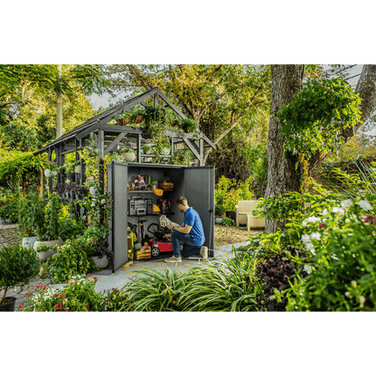 Keter 4’x2′ Cortina Alto Heavy Duty Vertical Plastic Garden Shed with Shelves